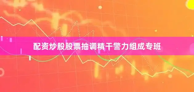 配资炒股股票抽调精干警力组成专班